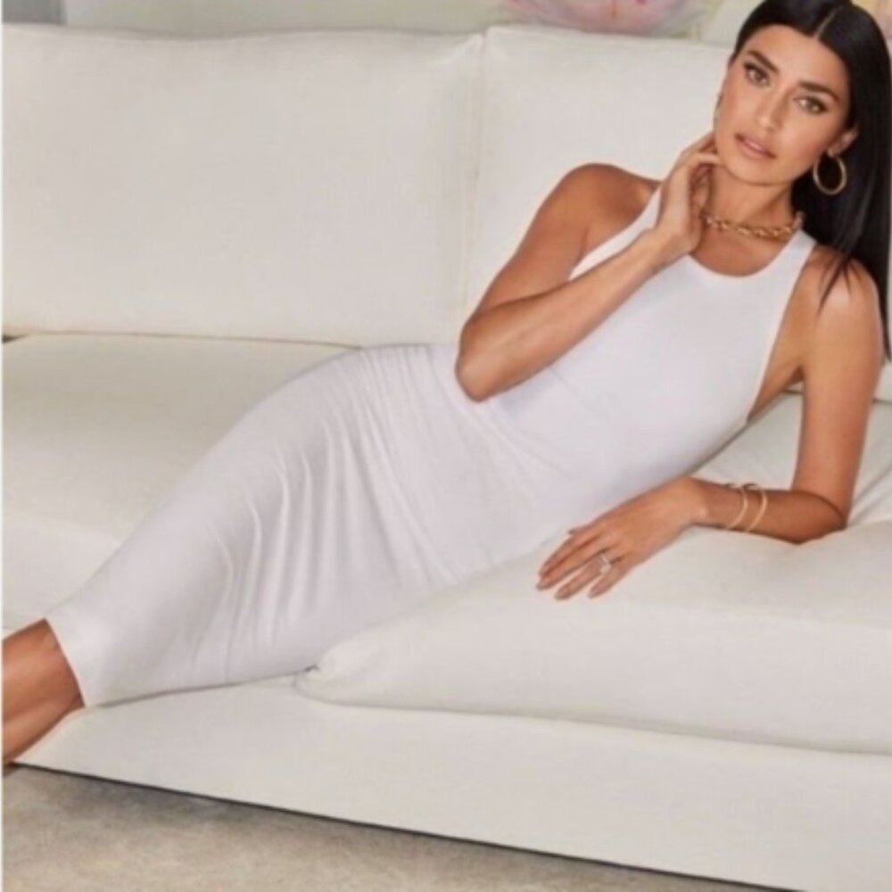 Good American NWT micro ribbed midi dress size medium